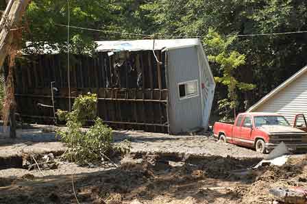 Mobile Home Displaced By Flood